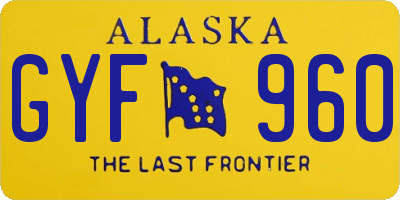 AK license plate GYF960
