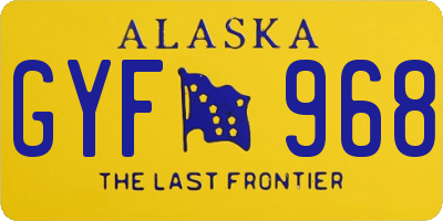AK license plate GYF968