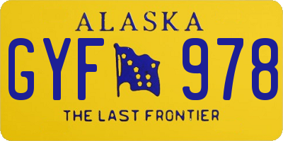 AK license plate GYF978