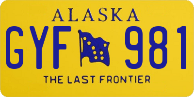 AK license plate GYF981