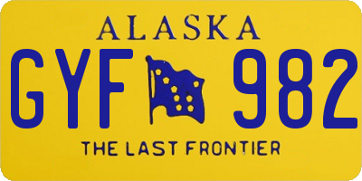 AK license plate GYF982