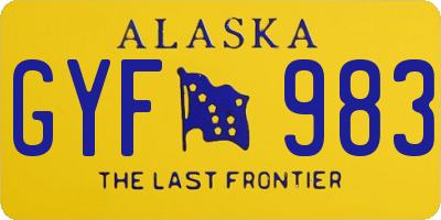 AK license plate GYF983