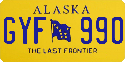 AK license plate GYF990