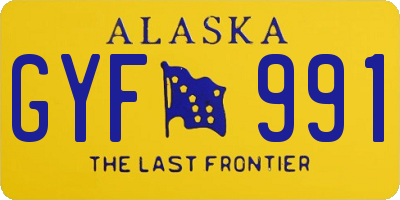 AK license plate GYF991