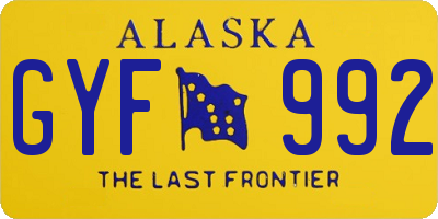 AK license plate GYF992