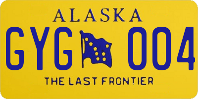 AK license plate GYG004