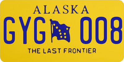 AK license plate GYG008