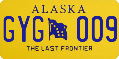 AK license plate GYG009