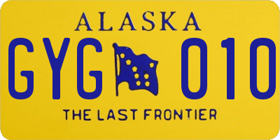 AK license plate GYG010