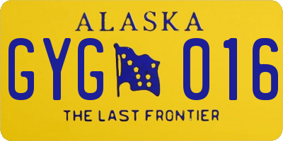 AK license plate GYG016