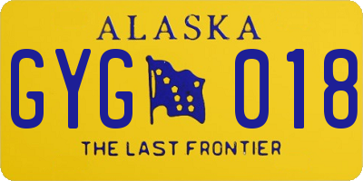 AK license plate GYG018