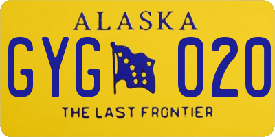 AK license plate GYG020
