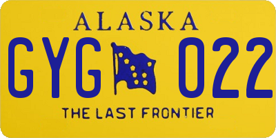 AK license plate GYG022