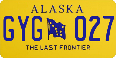 AK license plate GYG027