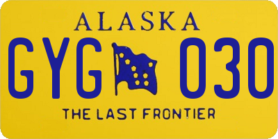 AK license plate GYG030