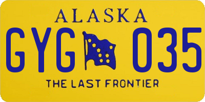 AK license plate GYG035