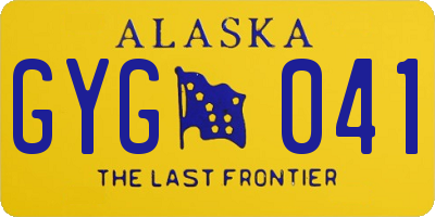 AK license plate GYG041