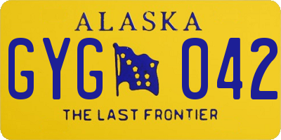 AK license plate GYG042