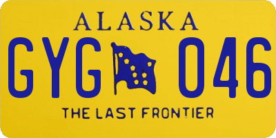 AK license plate GYG046