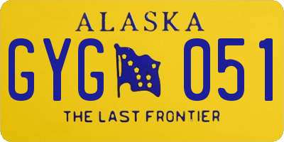 AK license plate GYG051