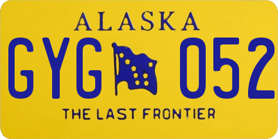 AK license plate GYG052
