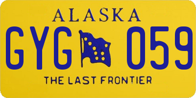 AK license plate GYG059