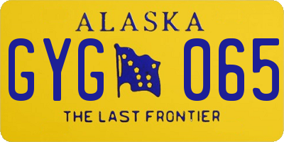 AK license plate GYG065