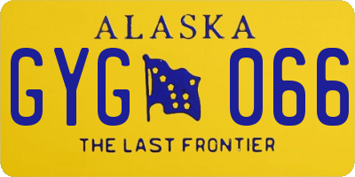 AK license plate GYG066