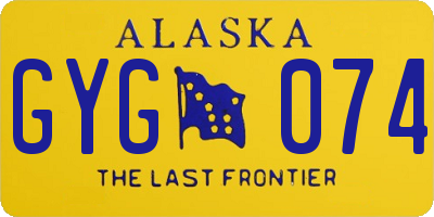 AK license plate GYG074