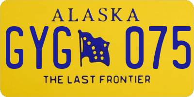 AK license plate GYG075