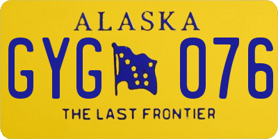 AK license plate GYG076