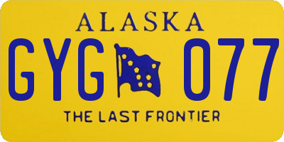 AK license plate GYG077
