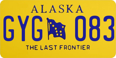 AK license plate GYG083