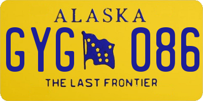 AK license plate GYG086