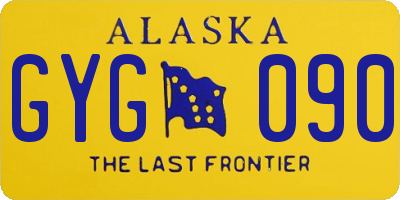 AK license plate GYG090