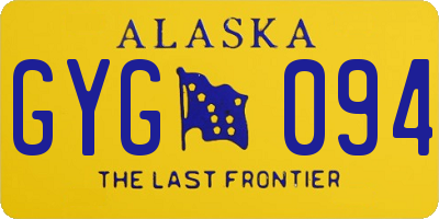 AK license plate GYG094