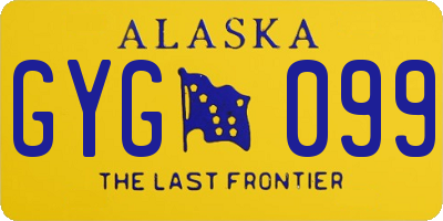 AK license plate GYG099