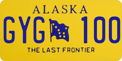AK license plate GYG100