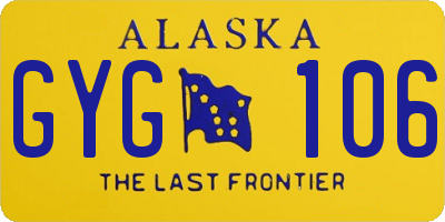 AK license plate GYG106