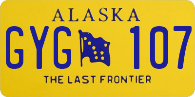 AK license plate GYG107