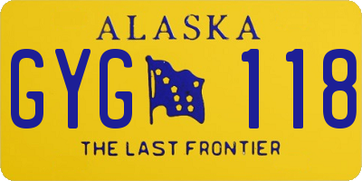 AK license plate GYG118