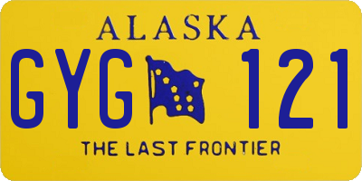 AK license plate GYG121