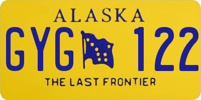 AK license plate GYG122