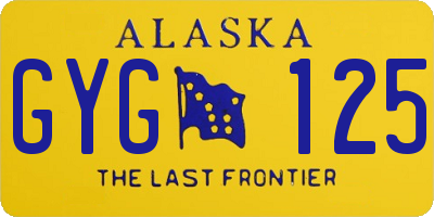 AK license plate GYG125