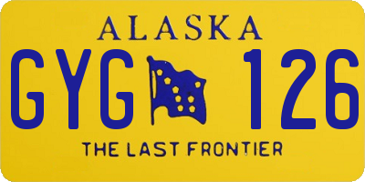 AK license plate GYG126