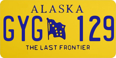 AK license plate GYG129