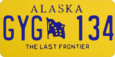 AK license plate GYG134