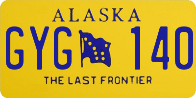 AK license plate GYG140