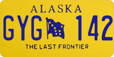 AK license plate GYG142