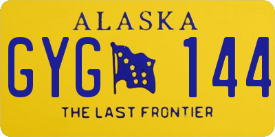 AK license plate GYG144